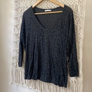 Joie Loft, black cheeta animal print,sz small